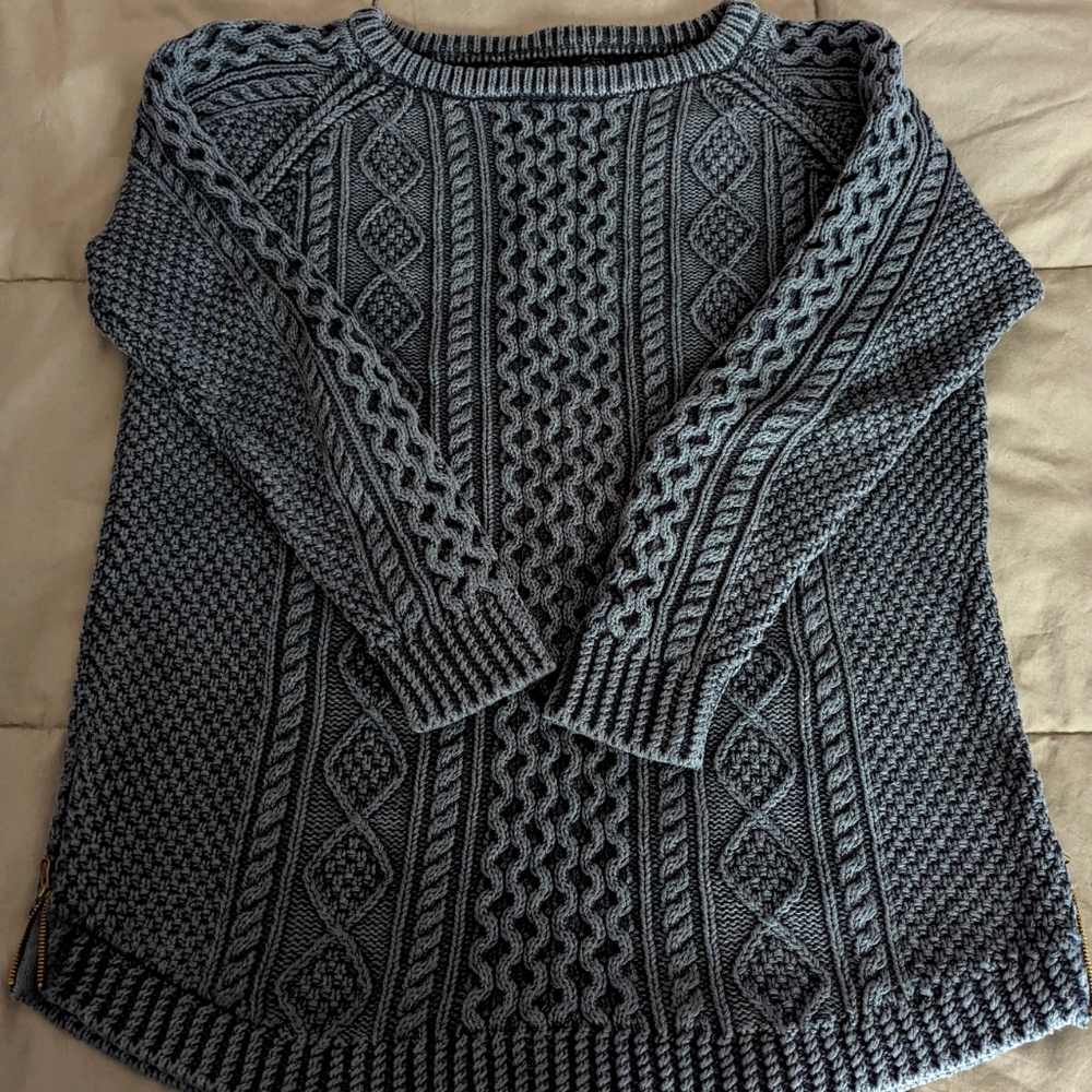 LL Bean Signature Fisherman tunic sweater